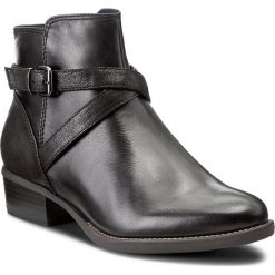 Botki TAMARIS - 1-25364-29 Black 001. Czarne buty zimowe damskie Tamaris, z materiału, na obcasie. W wyprzedaży za 239,00 zł.