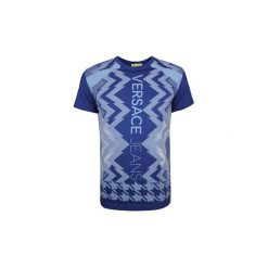T-shirty z krótkim rękawem Versace Jeans B3GQA7G1. Niebieskie t-shirty męskie Versace Jeans, xl, bez wzorów, z jeansu, bez kołnierzyka, krótkie. Za 329,00 zł.