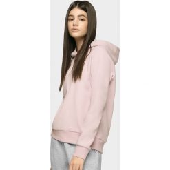 Bluza damska. Bluzy damskie m, bez wzorów, z dzianiny, bez rękawów, z kapturem. W wyprzedaży za 99,99 zł.