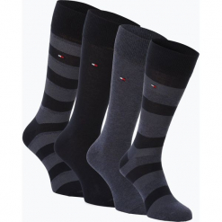 Tommy Hilfiger - Skarpety męskie pakowane po 4 szt., niebieski. Niebieskie skarpetki męskie TOMMY HILFIGER. Za 109,95 zł.