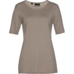 Sweter, krótki rękaw bonprix brunatny. Brązowe swetry klasyczne damskie bonprix. Za 59,99 zł.