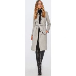 Answear Lab - Płaszcz. Szare kurtki damskie Answear Lab, s, w paski, z poliesteru, bez kaptura. Za 369,90 zł.