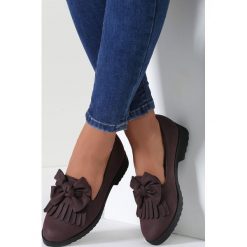 Bordowe Mokasyny Fabulous Ally. Czerwone mokasyny damskie marki vices, ze skóry, na obcasie. Za 34,99 zł.