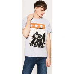 T-shirty męskie: T-shirt z nadrukiem epoka lodowcowa – Jasny szar