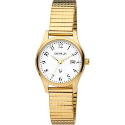 Zegarek kwarcowy w kolorze biało-złotym. Żółte, analogowe zegarki damskie Esprit Watches, ze stali. W wyprzedaży za 204,95 zł.