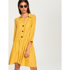 Sukienka mini - Żółty. Żółte sukienki mini marki Reserved. Za 69,99 zł.
