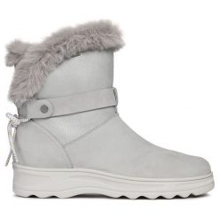 Geox - Śniegowce. Szare śniegowce damskie Geox, z materiału. Za 599,90 zł.