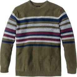 Swetry klasyczne męskie: Sweter Regular Fit bonprix ciemnooliwkowy