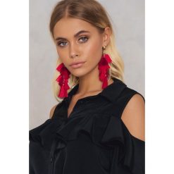 Kolczyki damskie: Ettika Kolczyki wiszące Time To Tassel – Red,Gold