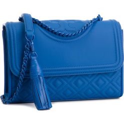 Torebka TORY BURCH - Fleming Matte Small Convertible Shoulder Bag 39927 Mediterranean Blue 454. Niebieskie torebki klasyczne damskie Tory Burch, bez wzorów, ze skóry ekologicznej, wizytowe, bez dodatków. W wyprzedaży za 1119,00 zł.