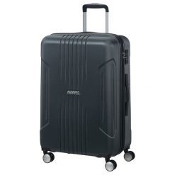 American Tourister Walizka Podróżna Tracklite 67 Cm Ciemnoszary. Szare walizki American Tourister, bez wzorów. Za 368,00 zł.