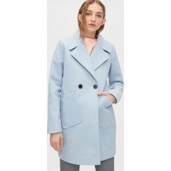 Płaszcz dwurzędowy - Niebieski. Niebieskie płaszcze damskie Cropp, xl, bez wzorów. Za 169,99 zł.