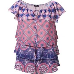Desigual Bluzka damska Blus Khan XS różowy. Różowe bluzki damskie Desigual, xs, bez wzorów, eleganckie, bez kołnierzyka, bez rękawów. W wyprzedaży za 174,00 zł.