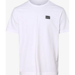 EA7 Emporio Armani - T-shirt męski, biały. Białe t-shirty męskie EA7 Emporio Armani, m, z aplikacjami, z bawełny, bez kołnierzyka. Za 279,95 zł.