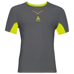 Odlo Koszulka Ceramicool Shirt s/s crew neck rozmiar L szaro-zółta. Szare koszulki sportowe męskie marki Odlo, l. Za 139,95 zł.