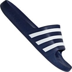 Klapki adidas Adilette Aqua M F35542. Niebieskie klapki męskie Adidas, w paski, z materiału. Za 116,92 zł.