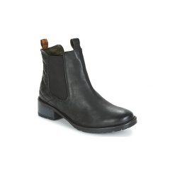 Botki Barbour LATIMER. Czarne botki damskie Barbour, bez obcasa, bez zapięcia. W wyprzedaży za 495,20 zł.