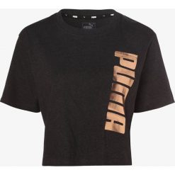 Puma - T-shirt damski, szary. Szare t-shirty damskie Puma, xs, z napisami, bez kołnierzyka. Za 119,95 zł.
