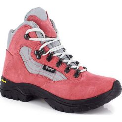 Buty trekkingowe damskie: Skórzane buty trekkingowe „Nimba” w kolorze czerwonym