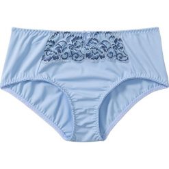 Figi wyszczuplające bonprix pudrowy niebieski. Fioletowe majtki damskie wyszczuplające bonprix, bez wzorów, z koronki. Za 34,99 zł.