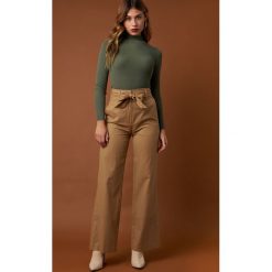 NA-KD Trend Szerokie spodnie z wywijanymi nogawkami - Beige. Brązowe spodnie z wysokim stanem marki NA-KD Trend, z podwyższonym stanem. Za 202,95 zł.