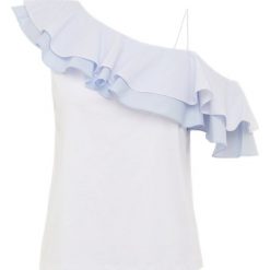 Club Monaco JUNETTE Bluzka white. Białe bluzki damskie marki Club Monaco, bez wzorów, z bawełny, bez kołnierzyka, bez rękawów. Za 589,00 zł.
