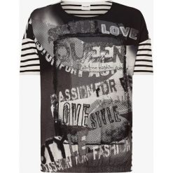 Taifun - T-shirt damski, czarny. Czarne t-shirty damskie Taifun, m, bez wzorów, bez kołnierzyka. Za 99,95 zł.