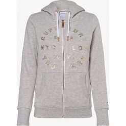 Superdry - Damska bluza rozpinana, szary. Szare bluzy damskie Superdry, l, bez wzorów, bez rękawów, bez kaptura. Za 399,95 zł.