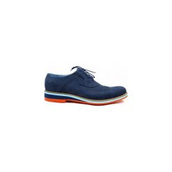 Granatowe męskie buty casualowe z pomarańczową podeszwą T1. Pomarańczowe buty sportowe męskie Faber - Obuwie męskie, ze skóry, bez zapięcia. Za 297,00 zł.