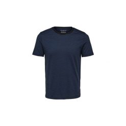 T-shirty z krótkim rękawem Selected 16065774 PERFETCT STRIPE. Niebieskie t-shirty męskie Selected, s, bez wzorów, bez kołnierzyka, krótkie. Za 61,44 zł.