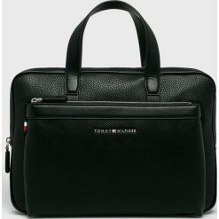 Tommy Hilfiger - Torba. Czarne torby na laptopa TOMMY HILFIGER, bez wzorów, ze skóry ekologicznej. Za 649,90 zł.