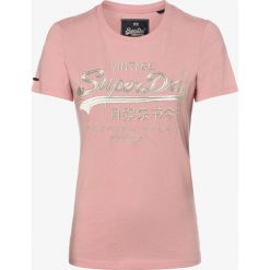 Superdry - T-shirt damski, różowy. Różowe t-shirty damskie Superdry, l, z haftami, bez kołnierzyka. Za 179,95 zł.