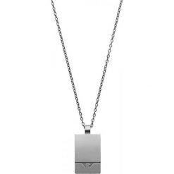 Emporio Armani Mężczyźni Stali Naszyjnik egs2302040. Szare naszyjniki męskie Emporio Armani. W wyprzedaży za 435,00 zł.