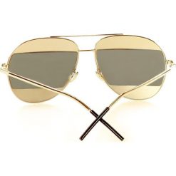 Nowoczesne okulary przeciwsłoneczne pilotki mazzini aviator split złoty. Żółte okulary przeciwsłoneczne damskie LOOKS STYLE EYEWAER, eleganckie. W wyprzedaży za 64,90 zł.