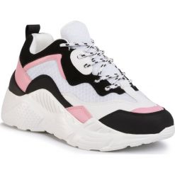 Sneakersy STEVE MADDEN - Antonia SM11000745-04005-056 Black/Pink. Białe półbuty damskie Steve Madden, bez wzorów, ze skóry ekologicznej, bez obcasa, na płaskiej podeszwie, bez zapięcia. Za 519,00 zł.
