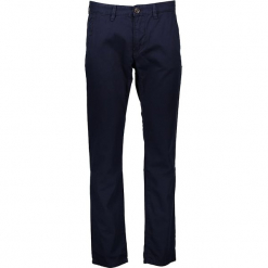 Spodnie chino - Regular Fit - w kolorze granatowym. Niebieskie chinosy męskie Tom Tailor Adults, w paski. W wyprzedaży za 99,95 zł.