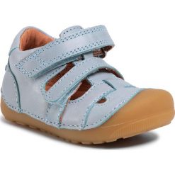Sandały BUNDGAARD - Petit Sandal BG202066 M Jeans Mint 617. Niebieskie sandały dziewczęce Bundgaard, z jeansu, bez zapięcia. Za 249,00 zł.