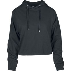 Urban Classics Ladies Heavy Jersey Batwing Hoody Bluza z kapturem damska czarny. Czarne bluzy rozpinane damskie Urban Classics, m, z jersey, z krótkim rękawem, krótkie, z kapturem. Za 79,90 zł.