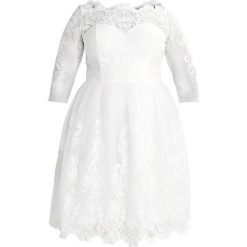 Sukienki hiszpanki: Chi Chi London Curvy FLORA Sukienka koktajlowa white