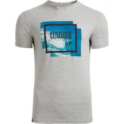 T-shirt męski TSM608 - średni szary melanż - Outhorn. Szare koszulki męskie Outhorn, na lato, m, melanż, z bawełny. W wyprzedaży za 29,99 zł.
