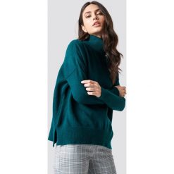 Swetry oversize damskie: Trendyol Sweter basic z golfem - Blue