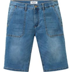 Bermudy dżinsowe "multi-stretch" Regular Fit bonprix niebieski "bleached”. Niebieskie jeansy męskie bonprix, m, bez wzorów, z jeansu. Za 99,99 zł.