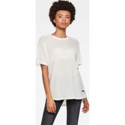 G-Star Raw - T-shirt. Białe bluzki damskie G-Star RAW, xs, bez wzorów, z lyocellu, retro, z okrągłym kołnierzem. W wyprzedaży za 119,90 zł.