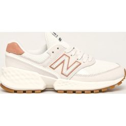 New Balance - Buty WS574ADC. Białe buty sportowe damskie New Balance, bez wzorów, ze skóry, sportowe, na fitness i siłownię. Za 399,90 zł.