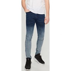 Jeansy męskie: Cieniowane jeansy skinny – Granatowy