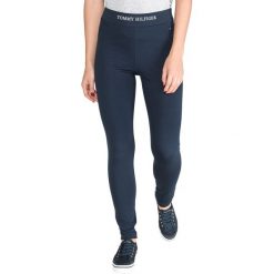 Tommy Hilfiger Lula Legginsy Niebieski. Niebieskie spodnie damskie s, z nadrukiem, z elastanu. Za 219,95 zł.