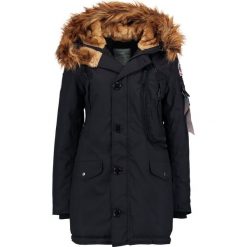 Alpha Industries POLAR Płaszcz zimowy black. Czarne parki damskie Alpha Industries, na zimę, l, bez wzorów, z poliesteru, bez kaptura. Za 1009,00 zł.