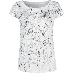Outer Vision Marilyn Dripped Black Koszulka damska biały. Białe bluzki damskie marki Outer Vision, xxl, z nadrukiem, z dekoltem w łódkę. Za 42,90 zł.