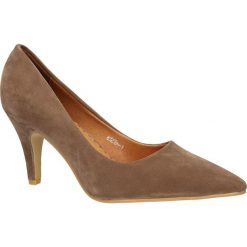 CZÓŁENKA CASU B3238-1. Brązowe buty ślubne damskie Casu, na koturnie. Za 54,99 zł.