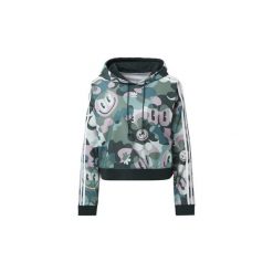 Bluzy adidas Krótka bluza z kapturem. Bluzy damskie Adidas, bez wzorów, z krótkim rękawem, krótkie, z kapturem. Za 174,30 zł.